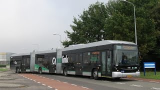 Qbuzz 3492 Hess Double Articulated Hybrid Bus  Zonnelaan Groningen NL 03102014 HD Video [upl. by Cheung]