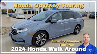 2024 Honda Odyssey Touring Walkaround Standard Features [upl. by Ahsiet]