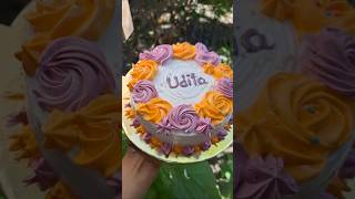 Half pound cake 🎂 😍colorfullcake cake newcakedecoration youtubeshorts [upl. by Sivie933]