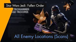 Star Wars Jedi Fallen Order  All Enemy Locations and Scans Data Collector  Tactical Guide [upl. by Shamus]