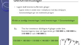 Företagsekonomi 2 Intern ekonomistyrning  Lagret och dess kostnader [upl. by Leasim25]