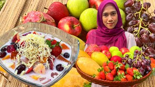 AIR KOKTAIL BUAH BERKRIM  SOP BUAH SEGAR  Mix fruit recipe [upl. by Eki]