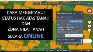 CARA MENGETAHUI STATUS HAK ATAS TANAH DAN ZONA NILAI TANAH SECARA ONLINE [upl. by Siderf115]