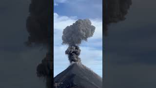 Person Witnessing Fuego Eruption After Acatenango Volcano Hike [upl. by Llerej]