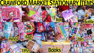 Crawford Market Wholesale StationaryLunch BoxWatter BottlePencil Box Only Rs10  Mumbai Shopping [upl. by Matias462]