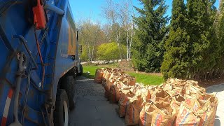 POV Yard Waste Mcneilus Rear Loader  Early Spring piles [upl. by Decca]