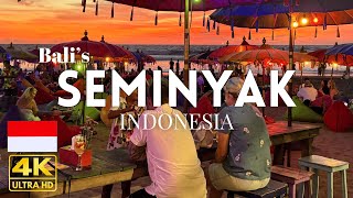 Stunning Sunset in Seminyak Bali  Indonesia Walking Tour 4K [upl. by Atiuqa]