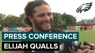 Elijah Qualls Talks About Battling Failure in Football  Eagles Press Conference [upl. by Hauser154]