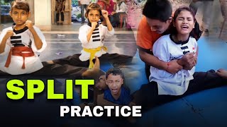 Split Practice  Stretching Exercise  Painful Stretching Leg Crying SaSaLi [upl. by Htebesile]