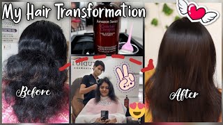 Rebonding  Straightening with Cysteine Treatment on Very Curly and Dry Hair Tutorial [upl. by Ulrikaumeko446]