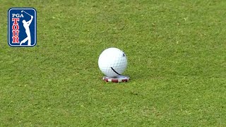 What are the odds Zalatoris ball stops on Fitzpatricks ball marker [upl. by Sirred]