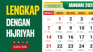 Kalender 2024 Lengkap Dengan Hijriyah [upl. by Lamori714]