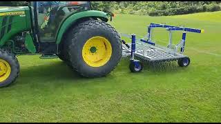 Campey Turfcare Systems  The Unirake in action [upl. by Eiuol931]