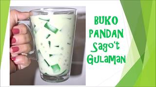 HOW TO MAKE BUKO PANDAN SAGO’T GULAMAN  Malasang Lutong Pinay [upl. by Aizitel]