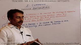 What is ECommerce Business Models Major activities of ECommerce  Business Studies  Mathur Sir [upl. by Nerha]