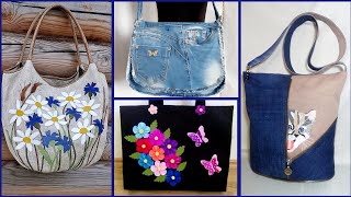 Most Demanding Denim Handmade Embroidered Tote Bags ideas 2023 [upl. by Onailil442]