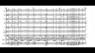 Iannis Xenakis  Thallein w score for chamber orchestra 1984 [upl. by Eartnoed]