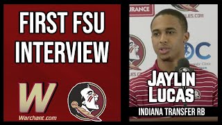 Jaylin Lucas Indiana Transfer RB First FSU Interview  FSU Football  Warchant TV FSU [upl. by Ahsilet]