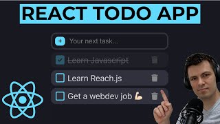 Build a Todo App with Reactjs  Beginner React Project using hooks [upl. by Haelat841]