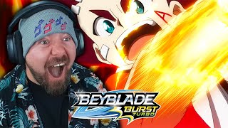 Z WHIP FIRST TIME WATCHING  Beyblade Burst Turbo Episode 1213 REACTION [upl. by Gratianna]