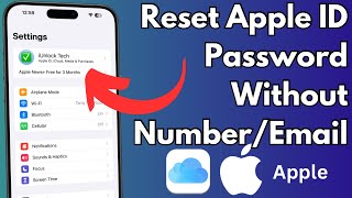 Forgot Apple ID Password How To Reset Apple ID Password Without Number [upl. by Ynahpit]