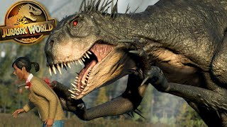 SCORPIOUS REX ATTACKS THE WORLD  Camp Cretaceous  Jurassic World Evolution 2 [upl. by Bonnette]