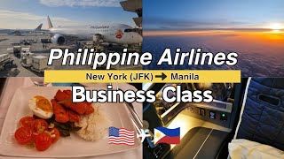 Philippine Airlines Business Class Airbus A350900 New York JFK to Manila 4K [upl. by Adnamaa]