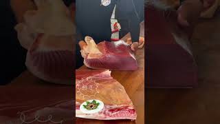 pic Giant Bluefin Tuna Cut Open Rare Otoro Sushi from Ocean to Plate Otoro sashimi bluefintuna h [upl. by Westlund]