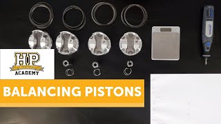 How to balance a piston ⚖️  Performance Engine Building FREE LESSON [upl. by Ecurb88]