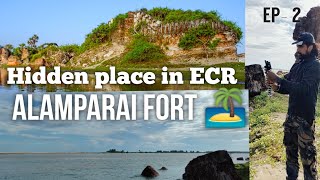 ECR RIDE😍 ALAMPARAI FORT🌊⛱  HIDDEN PLACE IN ECR  BHARATH TRAVEL VLOGSTAMIL HONDA HORNET 160R❤ [upl. by Hollenbeck]