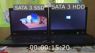 SSD vs HDD boot time comparison  Read write speed test comparison [upl. by Manville]