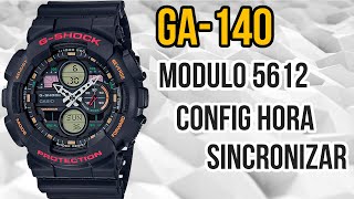 Ga140 GShock Configuracion de Hora entrar a Modo Prueba y Sincronización de Manecillas [upl. by Colt]