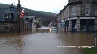 Storm Frank Ballater 30th December 2015 [upl. by Sinned411]