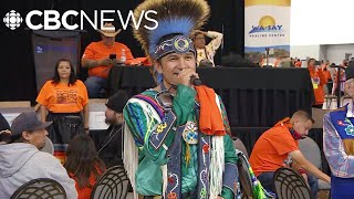 This is reconciliation Wab Kinew speaks at Orange Shirt Day powwow [upl. by Lillith]