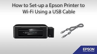 How to setup a Epson printer to WiFi using a USB Cable [upl. by Suaeddaht]