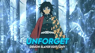 Unforgettable  Giyu Tomioka Demon Slayer EditAMV 6ft3 Preset 📱 [upl. by Ennovad]