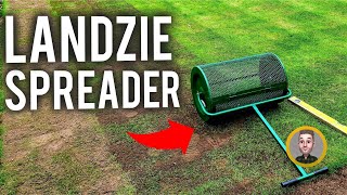 Landzie Compost Top Dress Spreader Review Lawn Results [upl. by Nrevel]