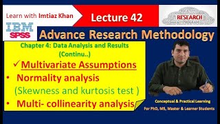 Why use Normality and multicollinearity analysis in research  Multivariate assumptions in SPSS [upl. by Agneta]