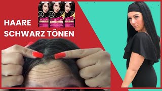 haare schwarz färben colorieren mit Poly Palette  nnbeautytwinshaare [upl. by Rodrique]