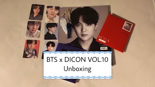 BTS X DICON VOL10 Unboxing Yoongi edition  Chocho Kook [upl. by Anividul]