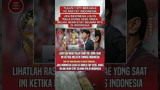 TULUS  STY BERJANJI KE RAKYAT INDONESIA  JIKA INDONESIA LOLOS PIALA DUNIA 2026 MAKA IA shorts [upl. by Folly]