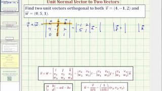 Ex Find Two Unit Vectors Orthogonal to Two Given Vectors [upl. by Muns]