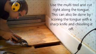 How to Replace Hardwood Floor Boards in a Tongue and Groove Floor [upl. by Dlonyer458]