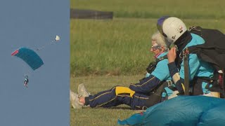 Prince William Surprises 102YearOld Skydiver [upl. by Nodarse]