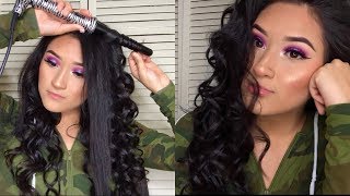 ♡ HOW I CURL MY HAIR WITH A CURLING WAND ♡ [upl. by Sandy160]