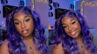 PURPLE SWIRL COMPLETE WIG TRANSFORMATION ft AliExpress Monstar [upl. by Daune109]