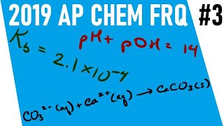 2019 AP Chemistry Free Response 3 Solutions [upl. by Milstone931]