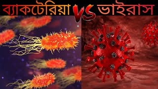 Bacteria vs Virus  Difference between bacteria and virus  ব্যাকটেরিয়া এবং ভাইরাসের মধ্যে তফাৎ [upl. by Alfreda]