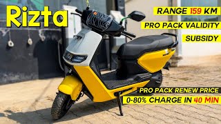 Ather RIZTA electric scooter ❤️ Detailed review  price range charging time pro pack features [upl. by Leakcim369]