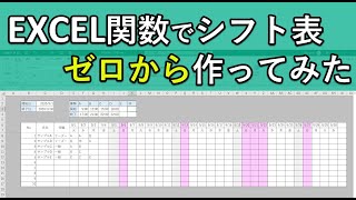 エクセル関数でシフト表スケジュール帳をゼロから作成｜Excel初心者でも出来る！ [upl. by Yebot910]